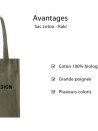 SAC PARIS - KAKI (38x42cm)