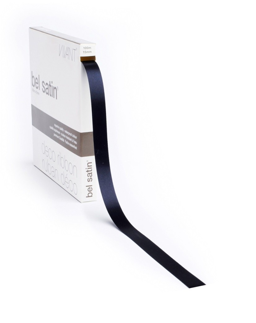 Lint 44 - Satijn Donkerblauw 15mm