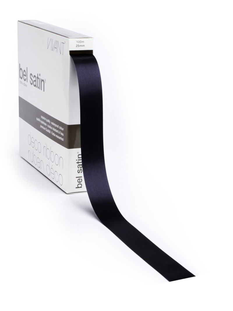 Lint 44 - Satijn Donkerblauw 25mm