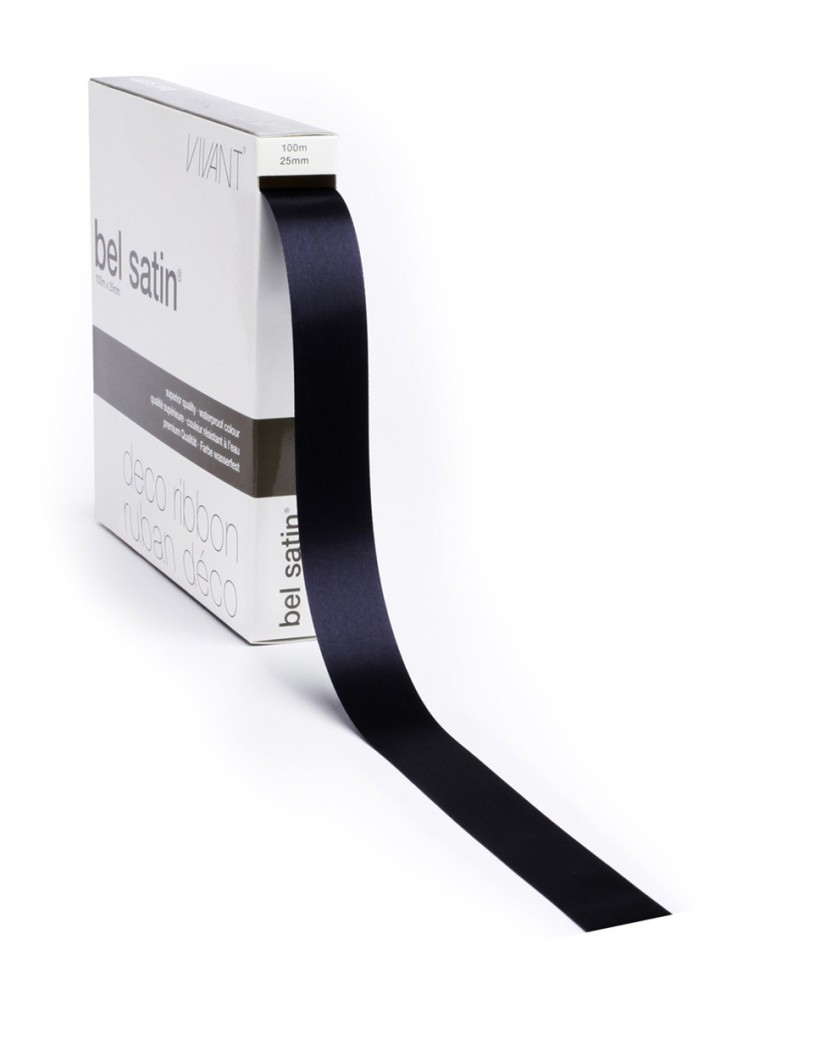 Lint 44 - Satijn Donkerblauw 25mm