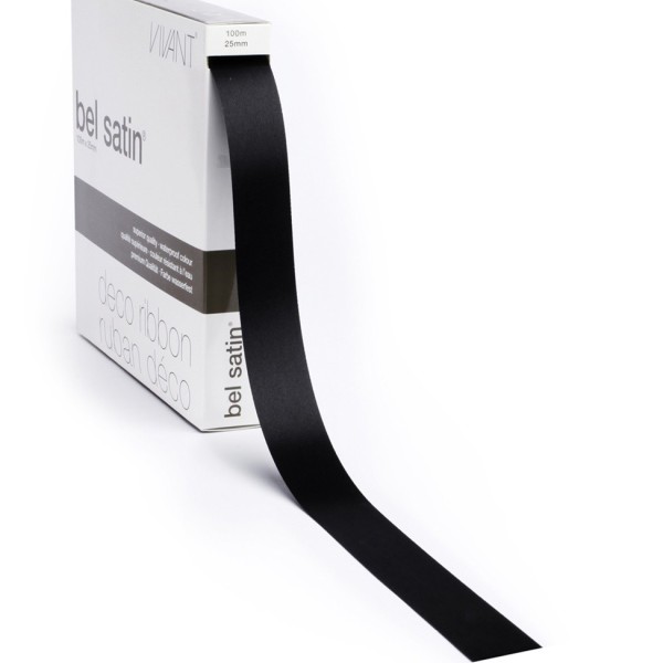 Ribbon 85 - Satin Black 25mm