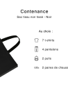 TASCHE NICHT GEWEBTER STOFF SCHWARZ