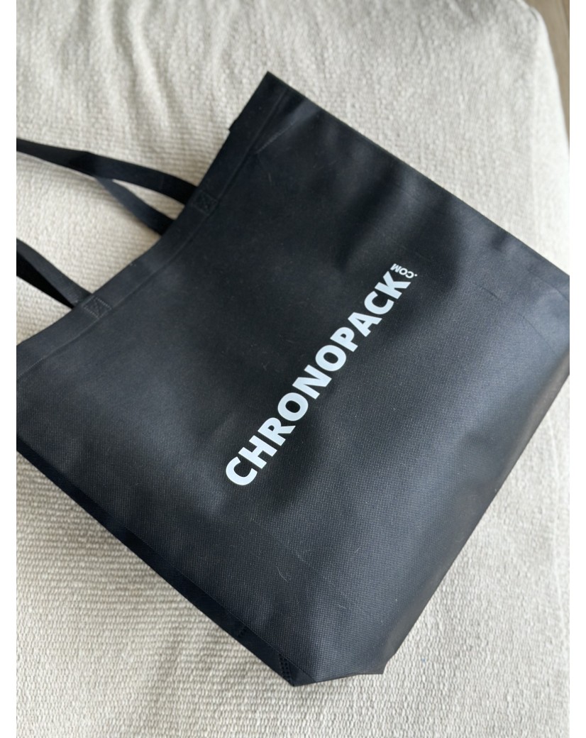 Sac tissu noir personnalisé pas cher et respectueux de l'environnement