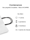 Black twisted handle bags - White M SQUARE (30,5x17x34cm)