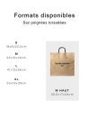 Kraft Bag M Square Black Handles – Your Logo, Front And Center