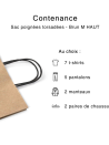 Kraft Bag M Square Black Handles – Your Logo, Front And Center