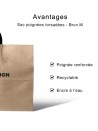 Krafttas M Zwarte Handvatten – Eco, Personaliseerbaar & Klaar Voor Verzending!