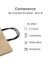 Bolsa kraft M asas negras – Ecológica, personalizable y lista para enviar