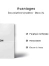 Moonpack poignées torsadées noires - blanc XL