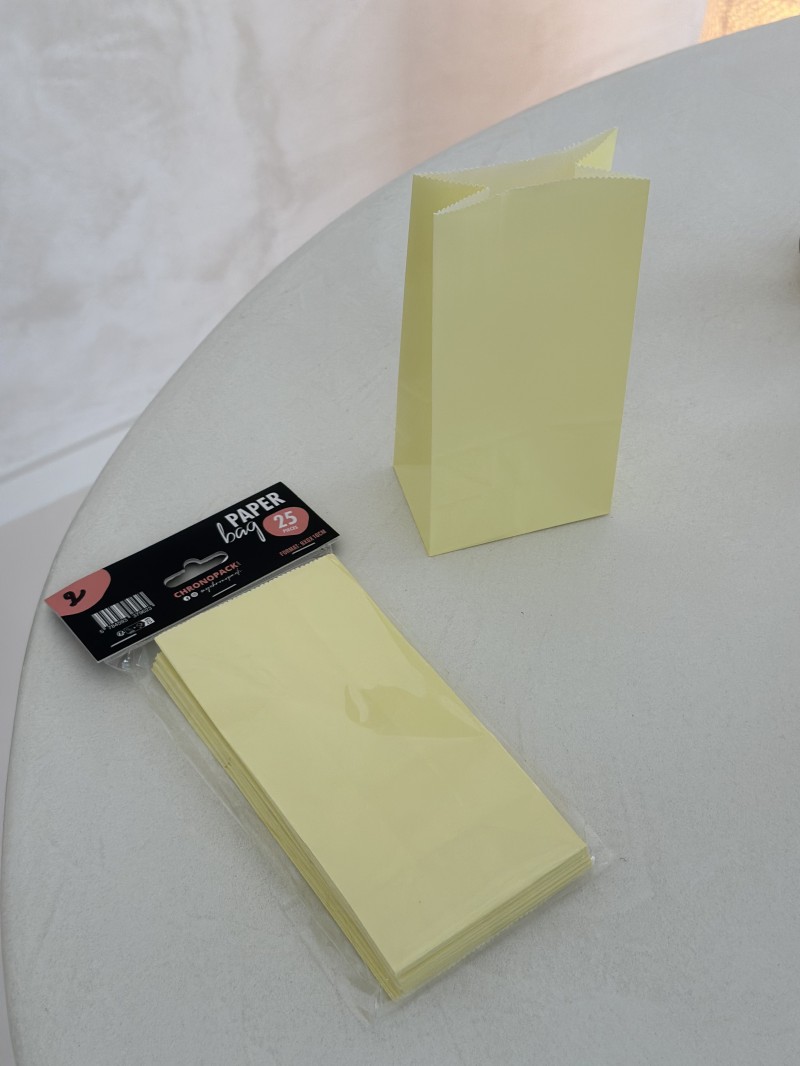 Papieren tas – Pastelgeel S