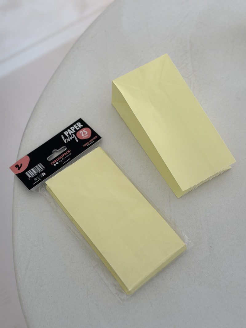 Papieren tas – Pastelgeel S