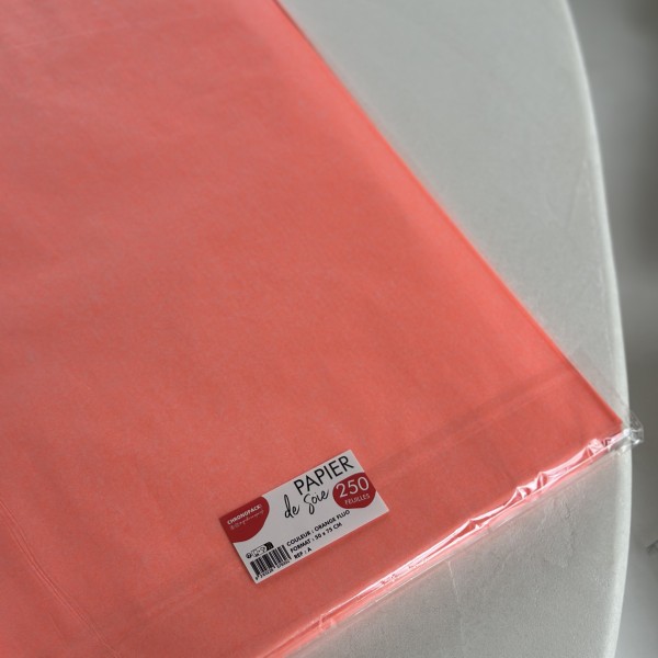 Papier de soie - Corail Fluo l Meilleur qualité & prix du marché
