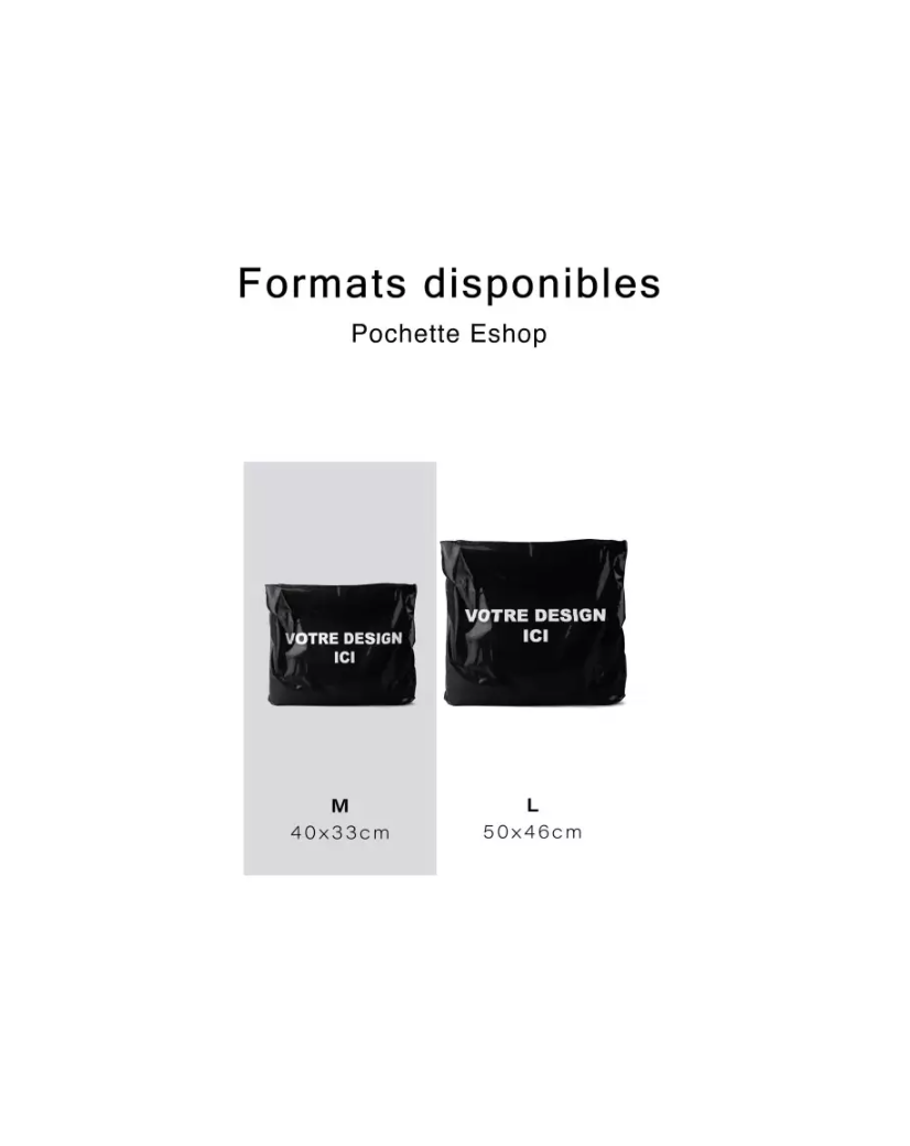 Pochette Eshop - Noir M (40x33cm)