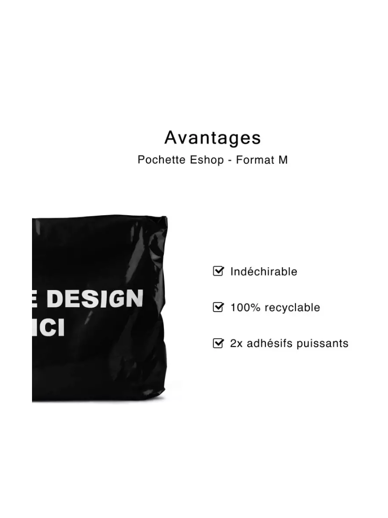 Pochette Eshop - Noir M (40x33cm)