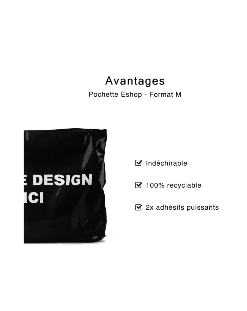Pochette Eshop - Noir M (40x33cm)