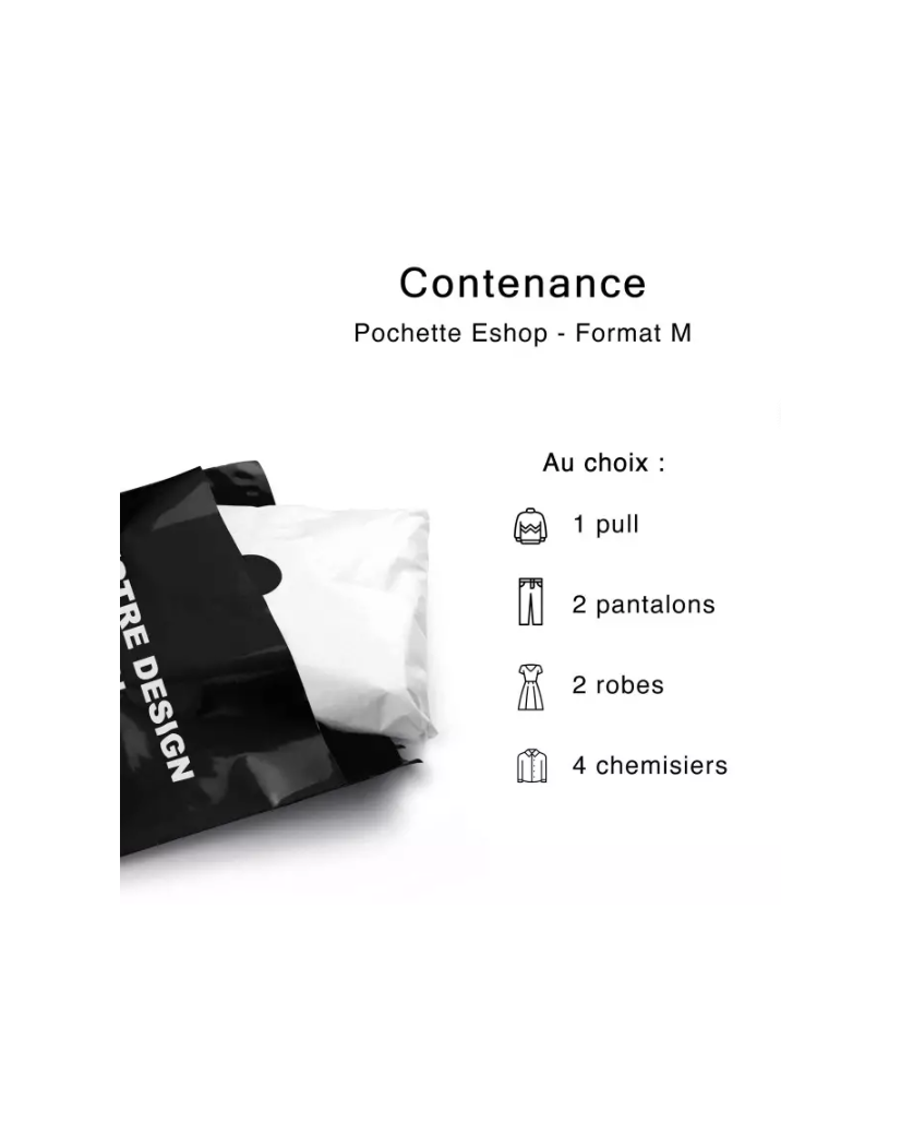 Pochette Eshop - Noir M (40x33cm)