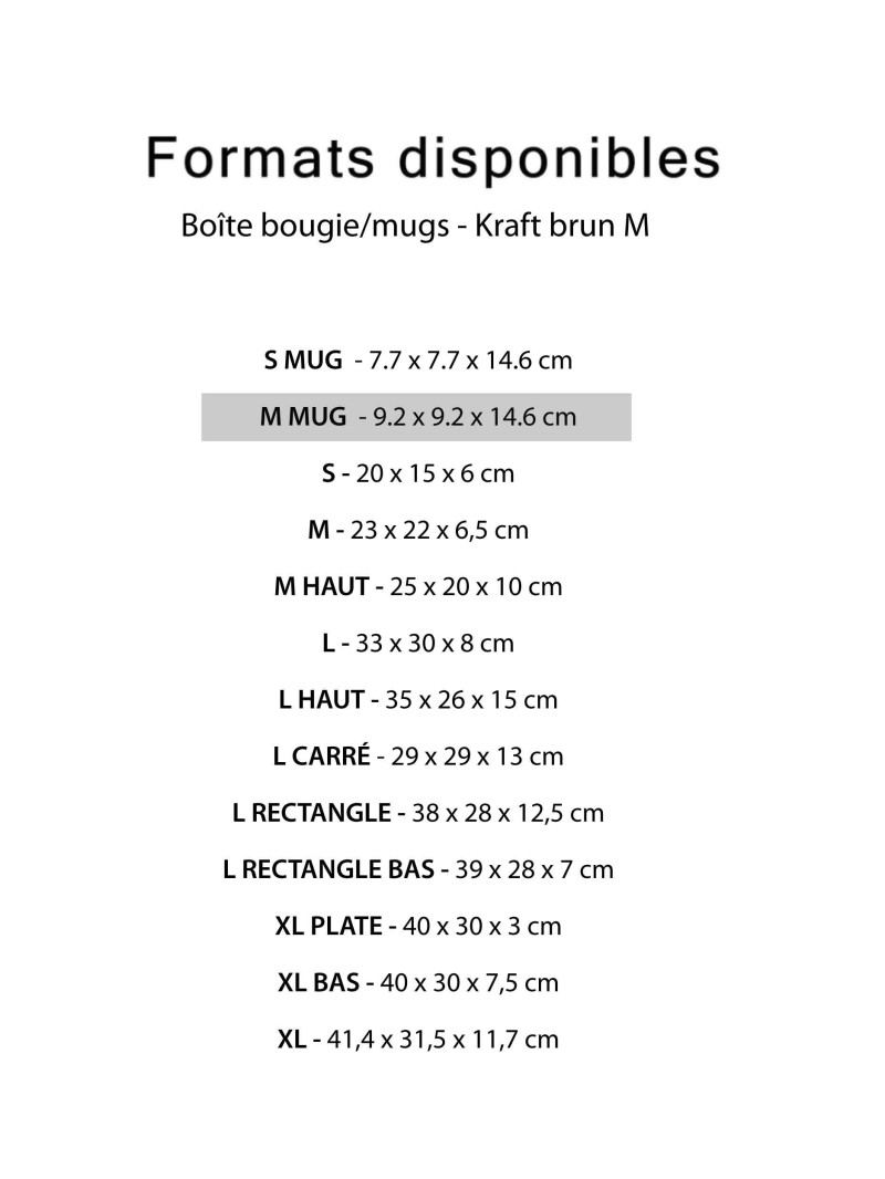 Boîte bougie/mug - M