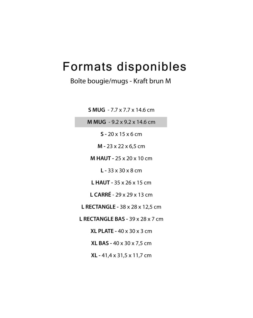 Boîte bougie/mug - M