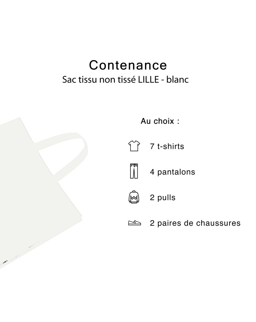 Sac tissu blanc personnalisé pas cher et respectueux de l'environnement