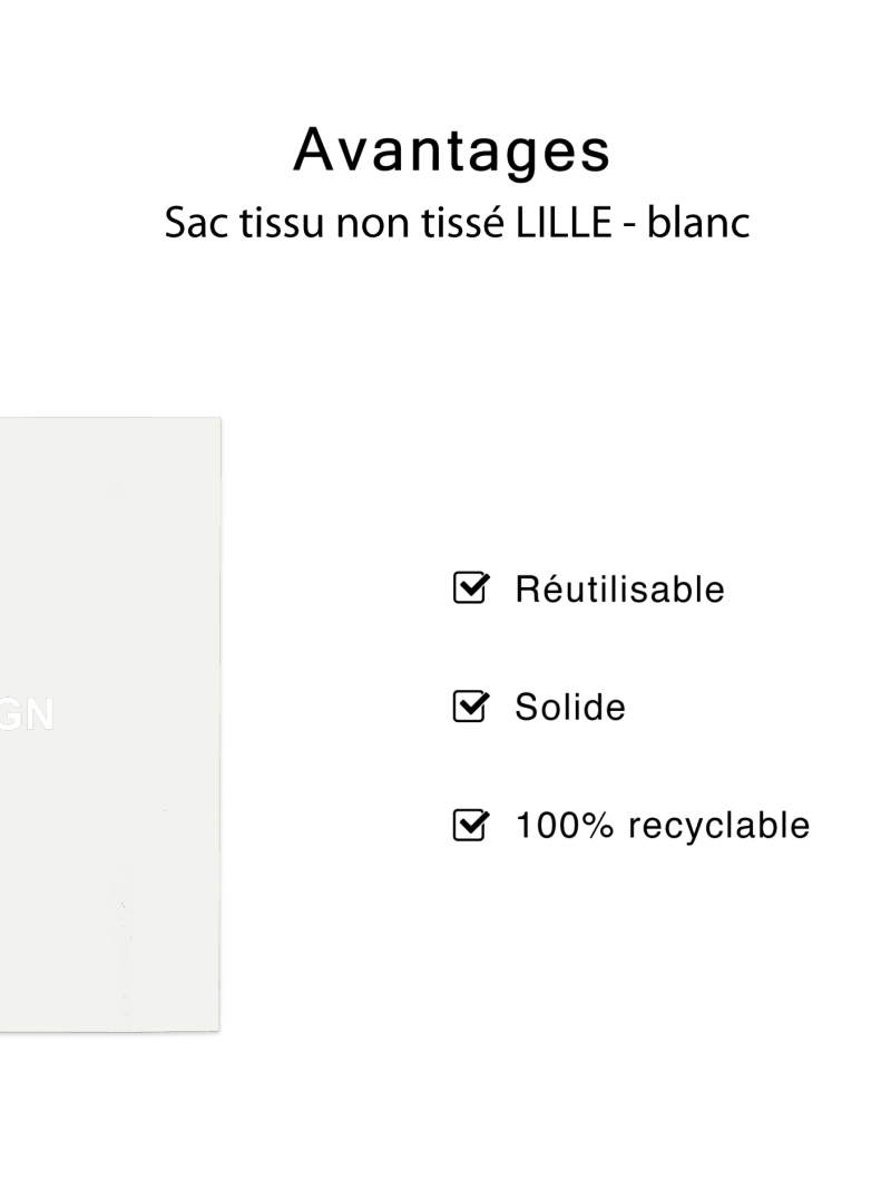 Sac tissu noir personnalisé pas cher et respectueux de l'environnement