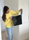 Sac tissu noir personnalisé pas cher et respectueux de l'environnement