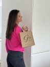 Bolsa Kraft S Asas Negras – Compacta Y Personalizable