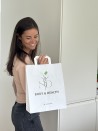 Bolsa con asas planas - Blanco M (26x12x35 cm)