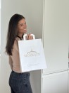 Bolsa con asas planas - Blanco M (26x12x35 cm)