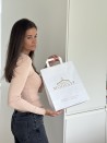Bolsa con asas planas - Blanco M (26x12x35 cm)