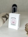 Papiertüte mit gedrehten Griffen – Weiß XS (14x8x21cm)
