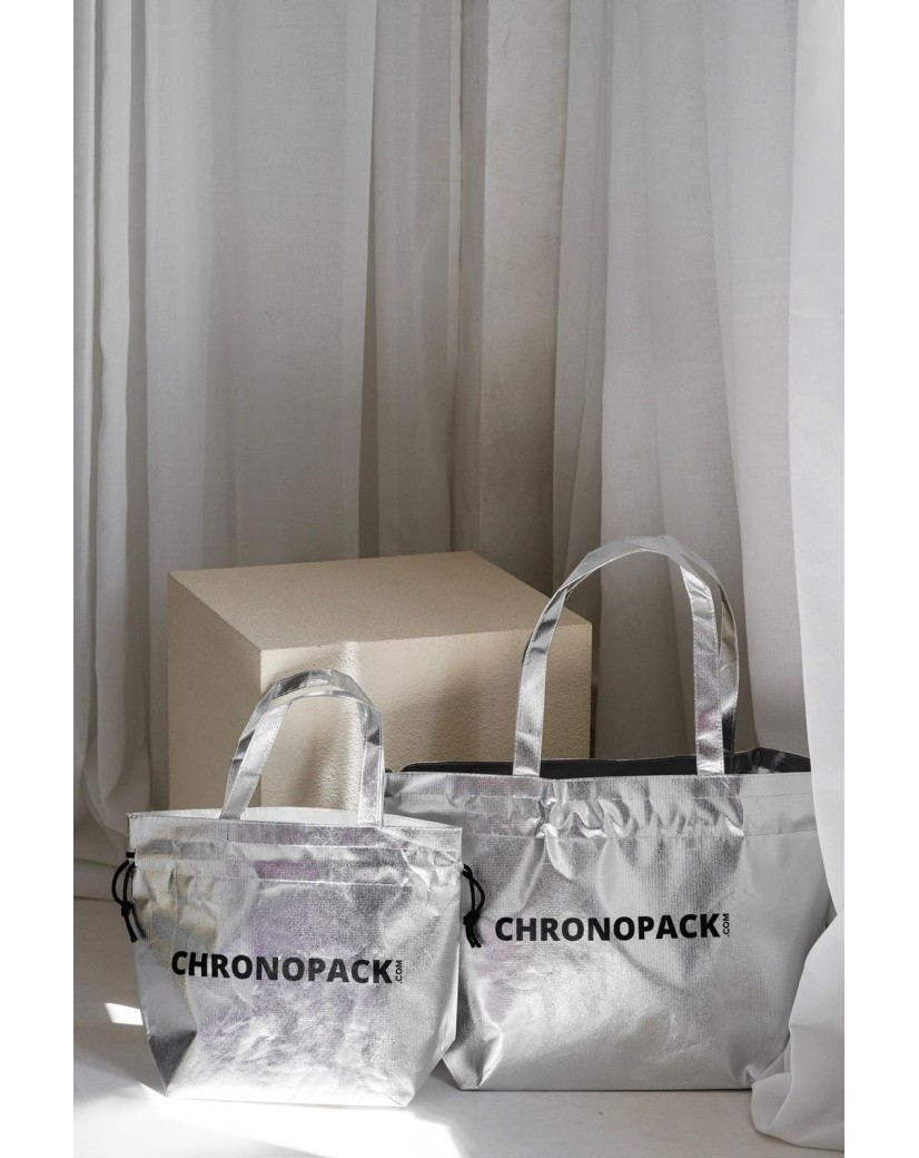 Nice Tragetasche Silber L (58x24x35cm)