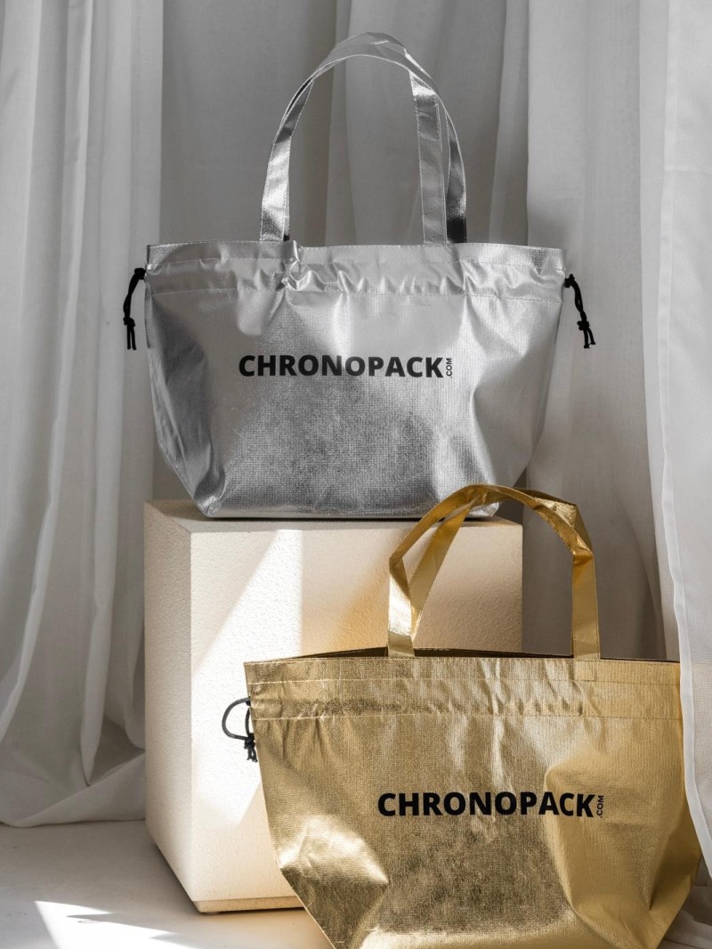 Nice Tragetasche Silber L (58x24x35cm)
