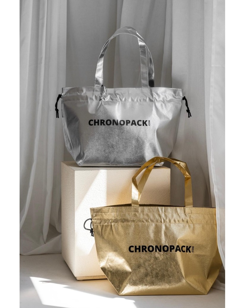 Nice Tragetasche Silber L (58x24x35cm)