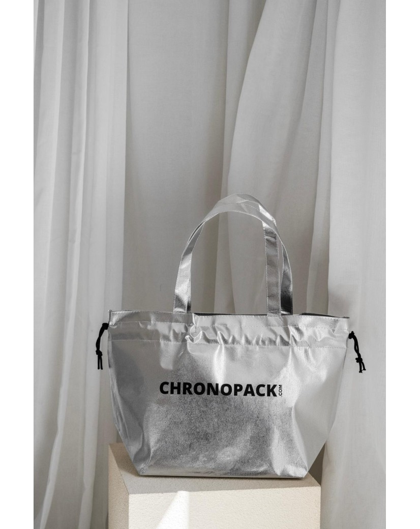 Nice Tragetasche Silber - M (40x14x30cm)