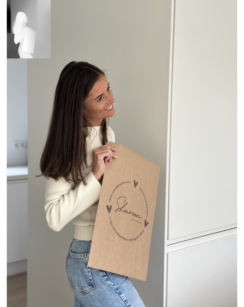 Extra starker wiederverschließbarer Kraftpapier-Versandbeutel Mango M (30x7x45,5cm)