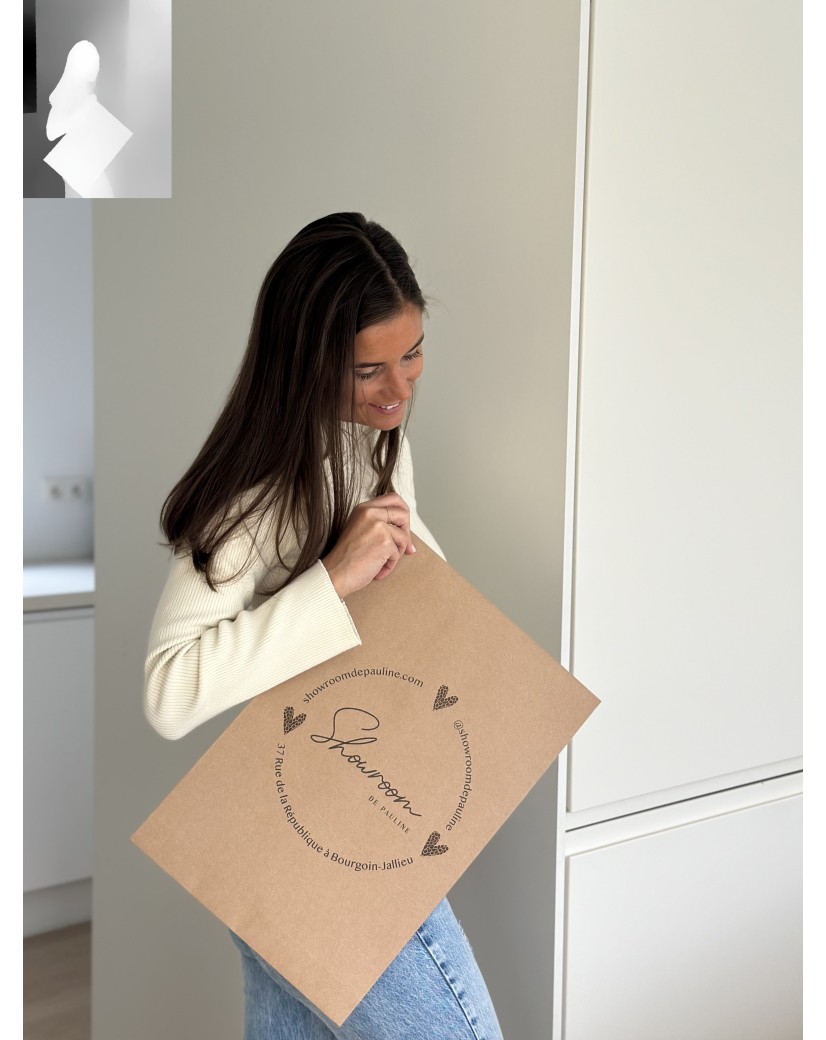 Extra starker wiederverschließbarer Kraftpapier-Versandbeutel Mango M (30x7x45,5cm)