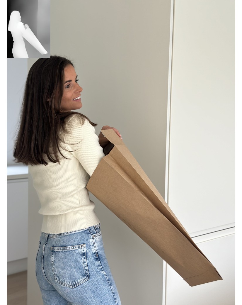 Extra starker wiederverschließbarer Kraftpapier-Versandbeutel Mango L (38x9x58cm)