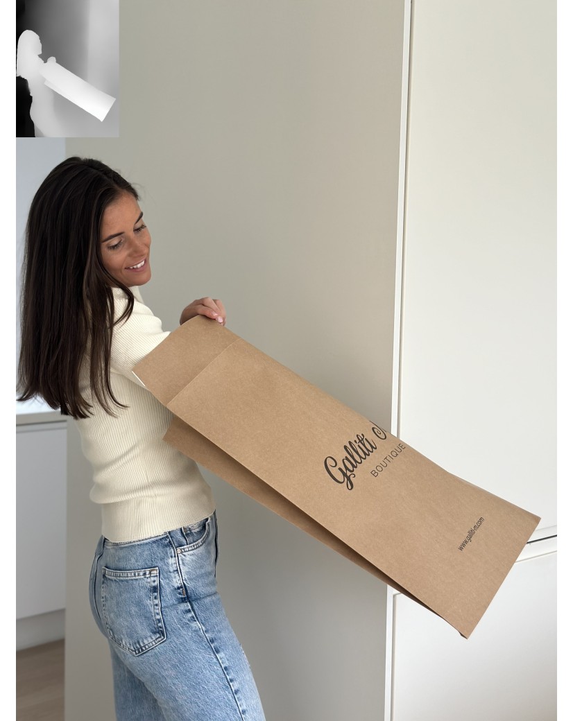 Extra starker wiederverschließbarer Kraftpapier-Versandbeutel Mango L (38x9x58cm)