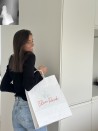 Bolsas con asas trenzadas - Blanco L VERTICAL (32x12x41cm)