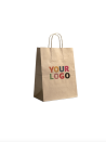 Sac kraft M torsadé – Écolo, personnalisable & prêt à l’envoi !
