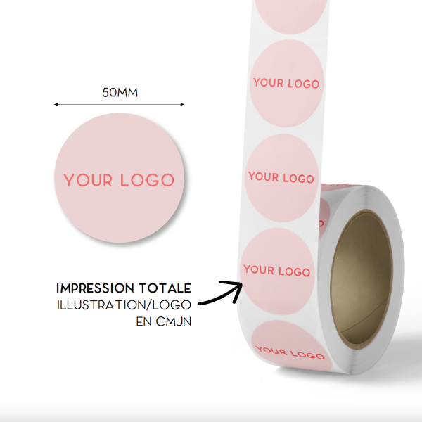 Round label - White (full print)