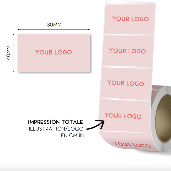 Etiqueta autoadhesiva rectangular personalizada - Impresión de alta calidad