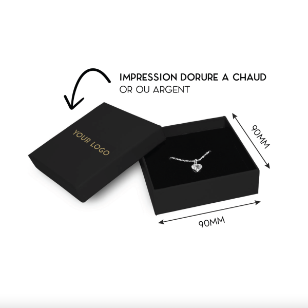 Ecrin à bijoux noir personnalisé, vendez vos bijoux en style!