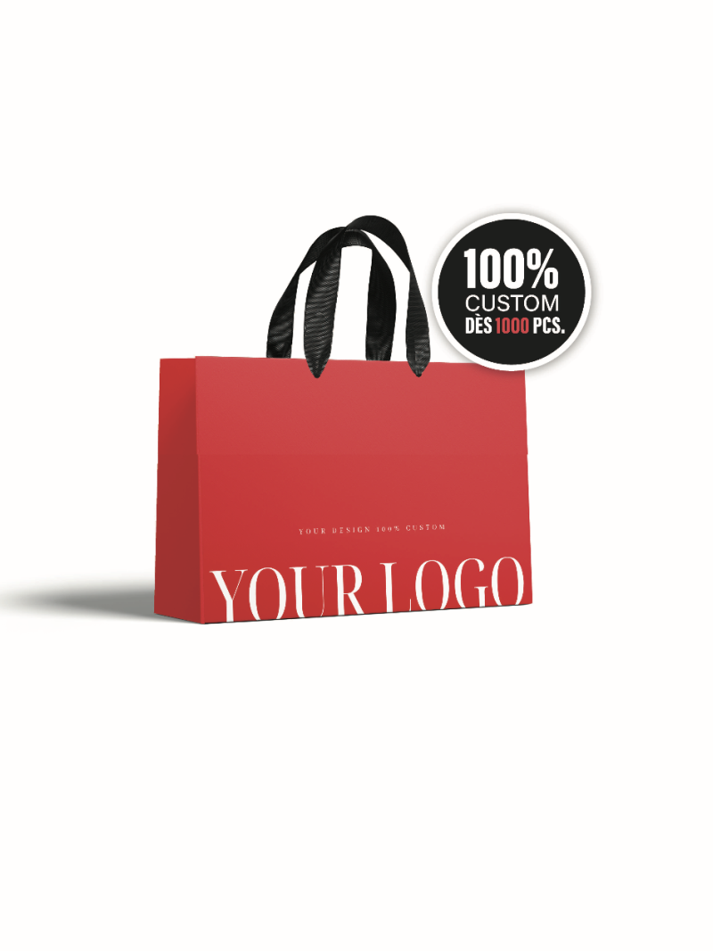 Luxe papieren tas "Monaco"- 100% gepersonaliseerd - M (35x12x25 cm)