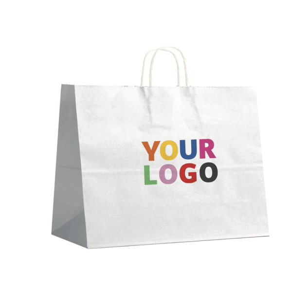 Twisted Handle Bags - White XXL (54x14x45 cm)