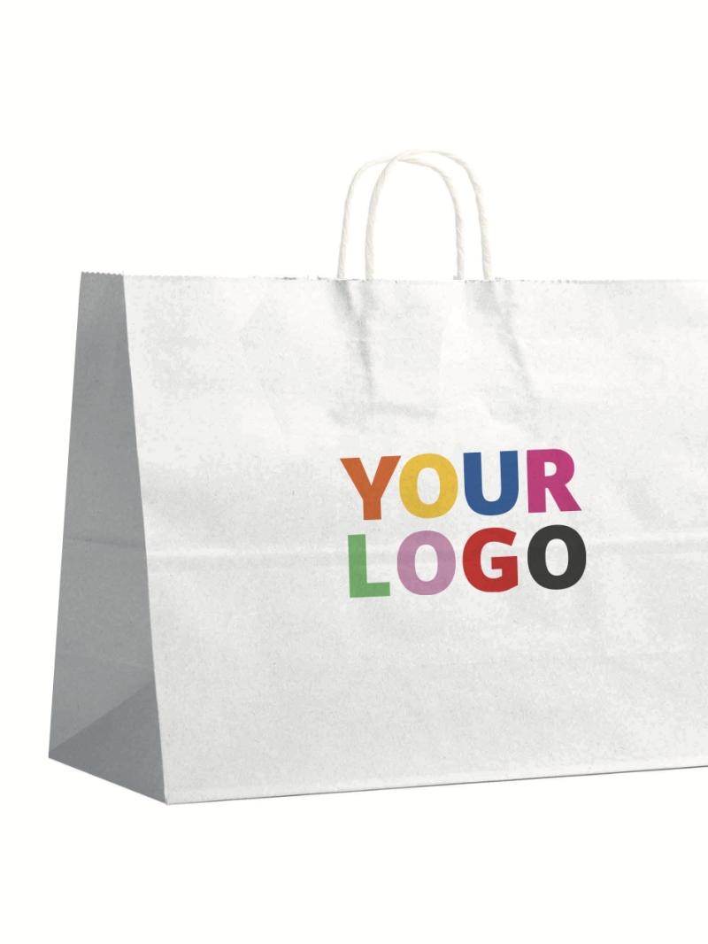 Twisted Handle Bags - White XXL (54x14x45 cm)