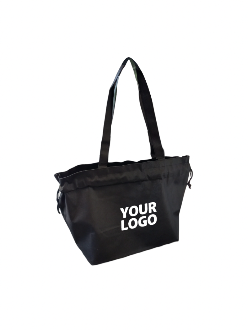 Sac Non Tissé Personnalisé Noir – Cabas Publicitaire modèle Nice M | Moonpack