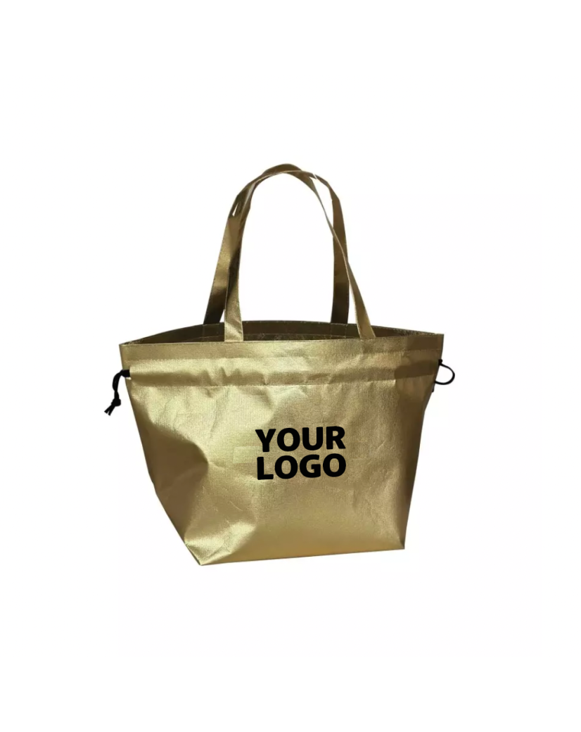 Sac Non Tissé Personnalisé Doré Métallisé – Cabas modèle Nice L
