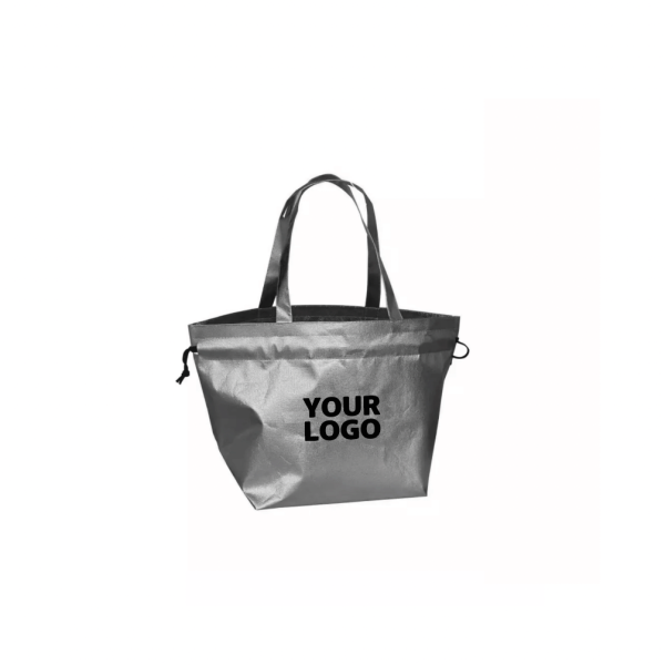 Sac Non Tissé Personnalisé Argent Métallisé – Cabas Nice M