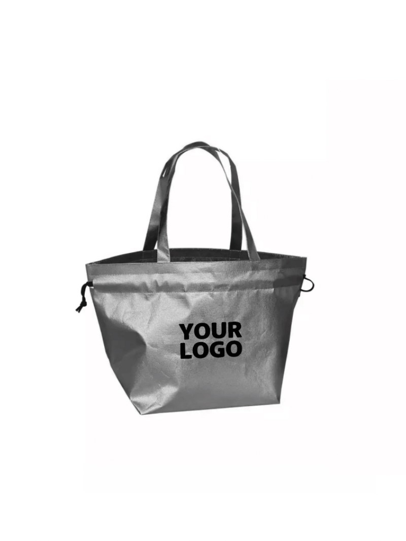 Sac Non Tissé Personnalisé Argent Métallisé – Cabas Nice M